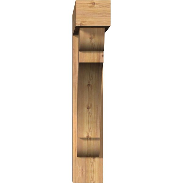 Olympic Block Smooth Bracket W/ Offset Brace, Western Red Cedar, 7 1/2W X 42D X 42H